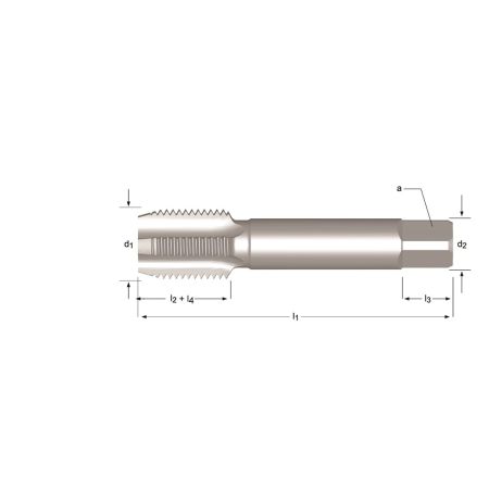 Dormer - NPSF Hand-/machinetap HSS, met rechte spaangroeven | E709-3/4