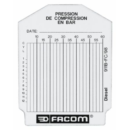 911B.FC - Zakje met 100 controlekaartjes voor dieselmotoren - Facom