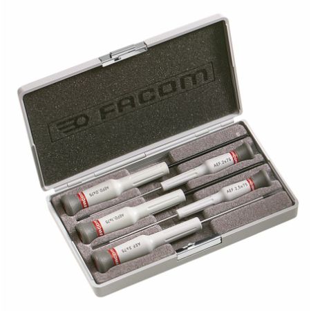 AEF.J5 - Doos met 5 Micro-Tech® schroevendraaiers voor Sleuf en Pozidriv® schroeven - Facom