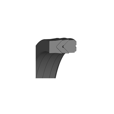 DICHTOMATIK Piston Seal KDS01 | 90 NBR Black | 140x115x25,8/12,5 mm | FR/67188279