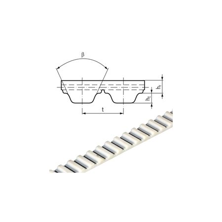 Madler - Polyurethane timing belt AT5 width 10mm 10 AT5 open length - 16660000