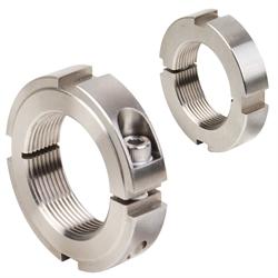 Locknuts KMMR, Single-Splitted, with Clamp Screw, Stainless Steel
