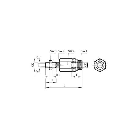 Madler - Beam coupling for cylinder diameter 25/32 mm thread M10x1,25 - 81000025
