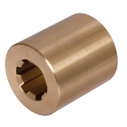 Round Splined Hubs - DIN ISO 14 made of Red Brass