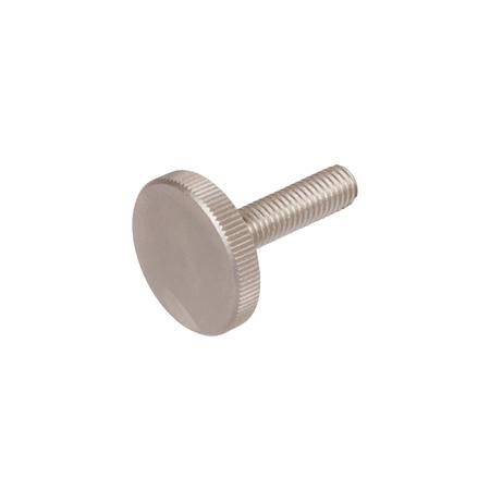 Madler - Flat knurled thumb screw DIN 653 M4 x 8mm long stainless steel 1.4305 - 65423410