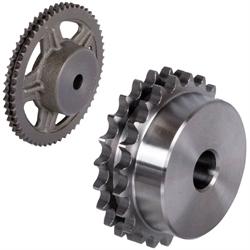 Double-Sprockets ZRS with One-Sided Hub, Pitch 5/8 x 3/8