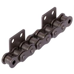 Roller Chains with Straight Attachments M2 = Wide Version, 4 x p, One-Sided