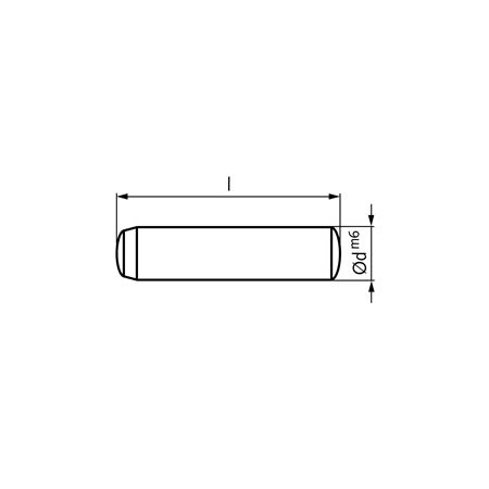 Madler - Parallel pin DIN 6325 hardened steel diameter 1.5m6 length 12mm - 61841512