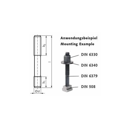Madler - Stud screw DIN 6379 quality 10.9 M10 x 100mm - 655110100