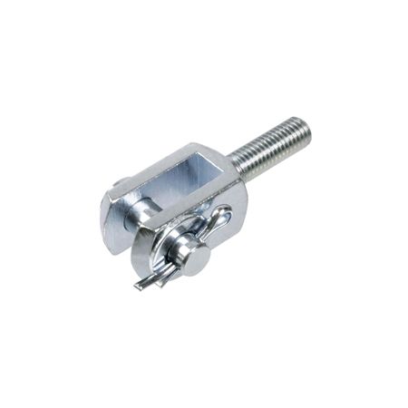 Madler - Clevis joint DIN 71752 with split pin size 14 x 28 e x ternal thread M14 right handed steel zinc-plated - 63771300