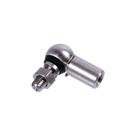 Madler - Angle joint DIN 71802 type CS with safety circlip size 10 thread M6 left with nut stainless steel 1.4301 with mounted sealing cap - 63699726