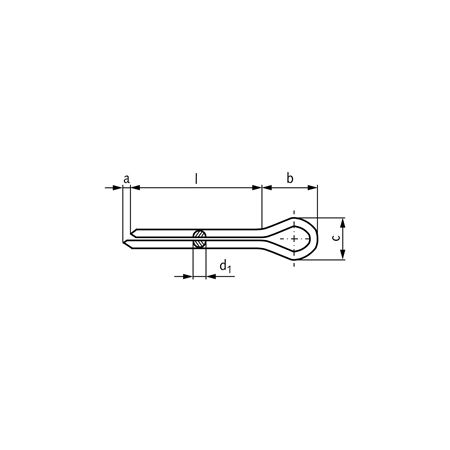 Madler - Split pin DIN EN ISO 1234 (ex DIN 94) 1 x 12 stainless steel A2 - 65311012A2