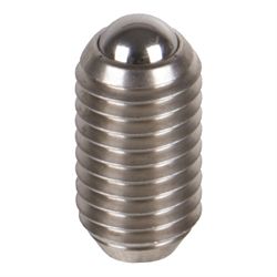 Spring Plungers with moving Ball and Internal Hexagon, Stainless Steel