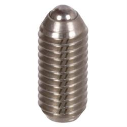 Spring Plungers with Ball and Internal Hexagon, Strong Spring Tension, Stainless Steel