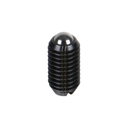 Madler - Spring plunger M10 with moving ball and slot strong spring tension steel black oxide finished - 65481000B