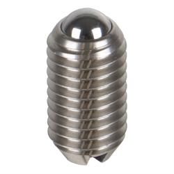 Spring Plunger with Ball and Slot, Strong, Stainless Steel
