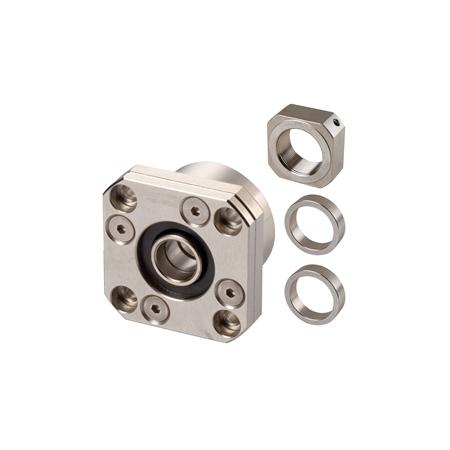 Madler - Flange bearing unit FK 08 bore 8mm material steel nickel plated sealed only at the cylindrical side - 64201508