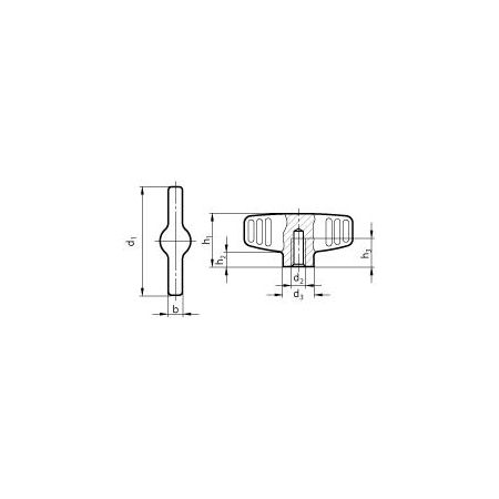 Madler - Wing nut stainless steel d1 = 58mm internal thread M8 - 66199751