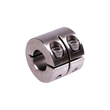 Madler - Clamp collar single-split double wide stainless steel 1.4305 bore 20mm with bolts DIN 912 A2-70 - 62499120