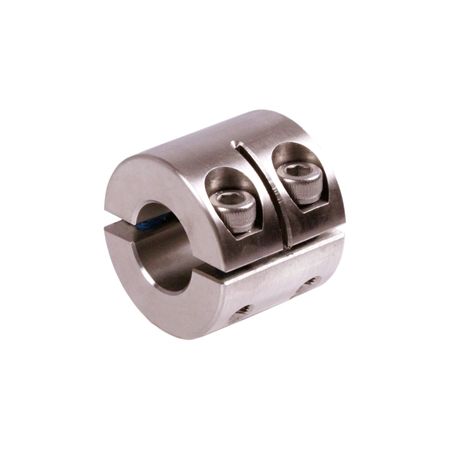 Madler - Clamp collar double-split double wide stainless steel 1.4305 bore 20mm with bolts DIN 912 A2-70 - 62499420
