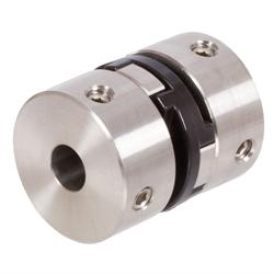 Torsionally-Stiff Couplings HZD with through hole, setscrew-style, Stainless