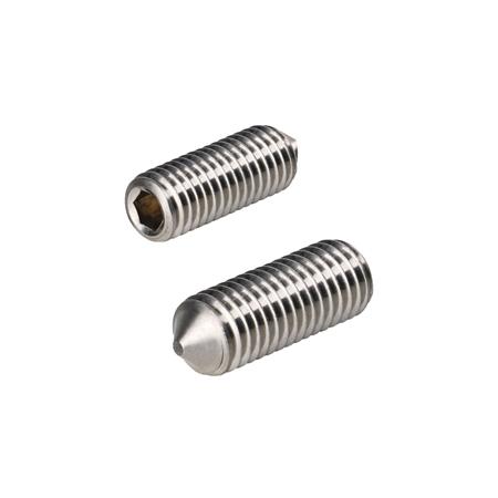 Madler - Hexagon socket set screw with cone point ISO 4027 (ex DIN 914) stainless steel A2 M5 x 5mm - 61910505