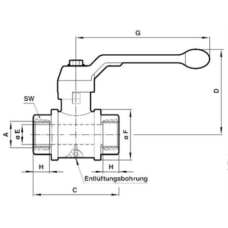 Madler - Ball valve exhausting full bore thread G3/4 - 86513168