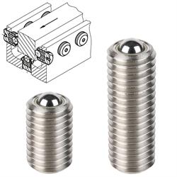 Mini Ball Transfer Units 307 with Plain Bearing, Screw-In-Version, Stainless