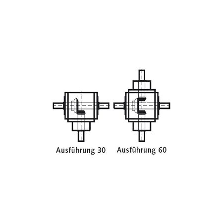 Madler - Bevel gearbox KU/I model L size 25 version 60 i=2:1 - 41204102