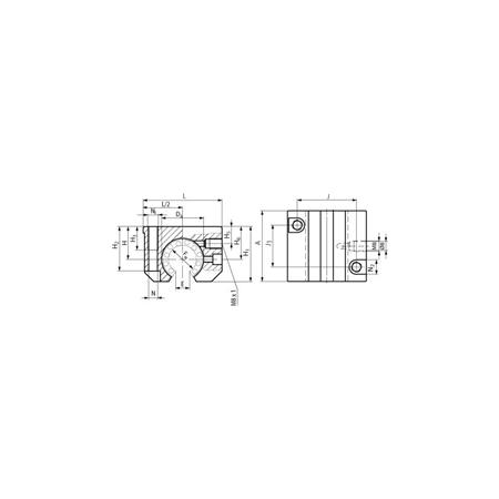 Madler - Linear bearing unit KG-3-O ISO series 3 Economy-Line with self-aligning linear ball bearing with seals for shaft Ø 30mm open design - 64673003