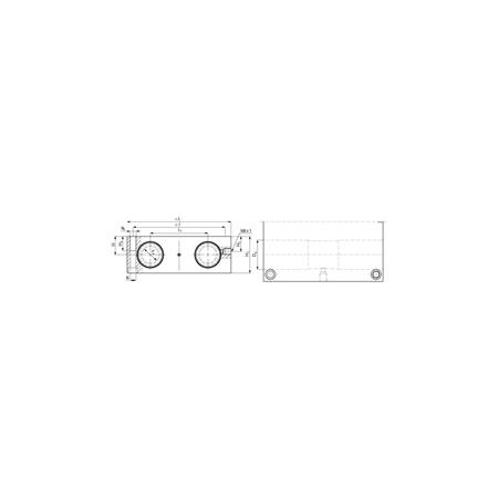 Madler - Quadro linear bearing unit KGQ-3 ISO series 3 Economy-Line with linear ball bearings with angular compensation with seals for shaft Ø 40mm - 64694002