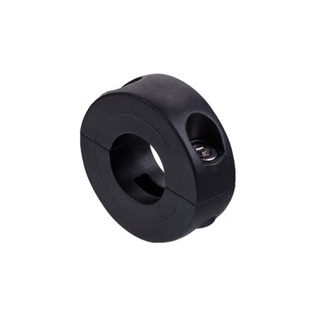 Madler - Clamp collar double-split plastic PA reinforced black-grey bore 40mm - 62355040