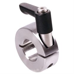 Shaft Collars, Clamp Collars Single-Split, Type K with Clamping Lever, Stainless Steel