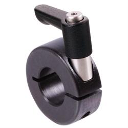 Shaft Collars, Clamp Collars Single-Split, Type K with Clamping Lever, Steel, black oxide finish