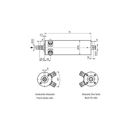 Madler - Actuator MM 95 speed 2.5 mm/sec stroke 100 mm 1x 230V AC 50Hz - 47539504