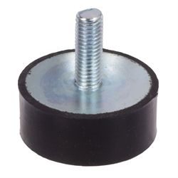 Rubber-Metal Bump Stop MGS with Threaded Stud, Zinc-plated