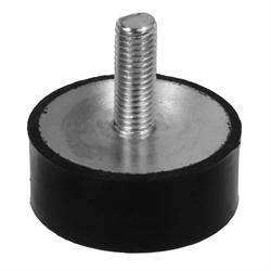 Rubber-Metal Bump Stop MGS with Threaded Stud, Stainless Steel