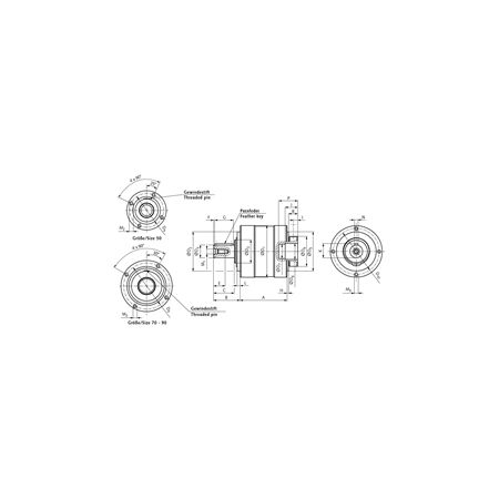 Madler - Planetary gearbox MPL size 70 ratio i=15 2-stage - 40527015