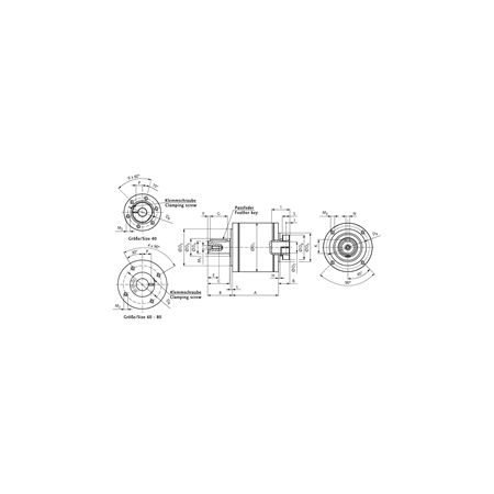 Madler - Planetary gearbox MPS size 40 ratio i=40 2-stage - 40514040