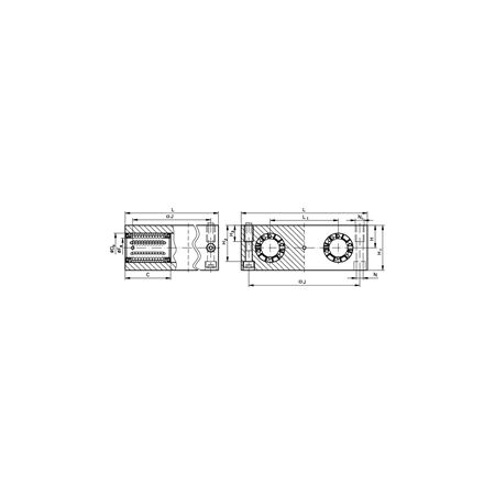 Madler - Quadro linear bearing unit KGQ-3 ISO series 3 with linear ball bearings with angular compensation with double rubber seal for shaft Ø 16mm - 64691600