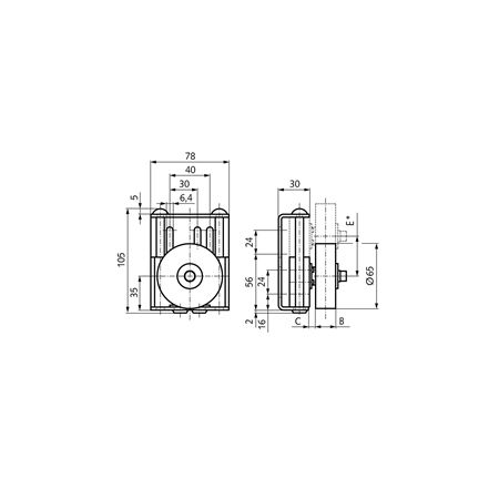Madler - Belt tensioner SPANN-BOY® TS Roller-Ø 65mm Roller width 30mm - 14041802