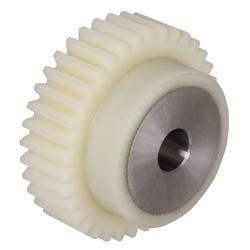 Spur Gears, Plastic PA 12 G with Stainless Steel Core, Module 2.5