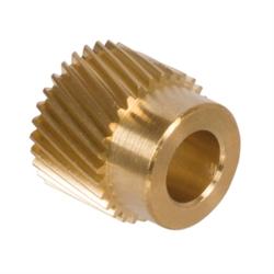 Spur Gears, Brass, Helical Tooth Right Hand, Module 0.5