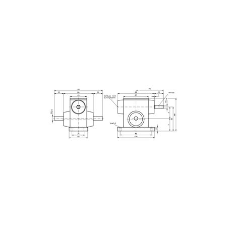 Madler - Worm gear unit G/II version B centre distance 33mm i=38:1 - 42013800