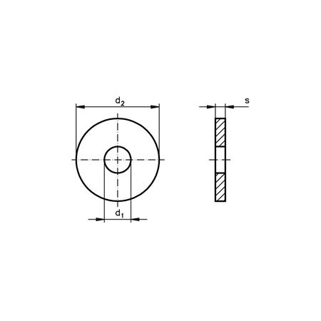 Madler - Washer DIN 6340 for bolt size M30 steel hardened bore 31mm outer diameter 68mm width 10mm - 65313000