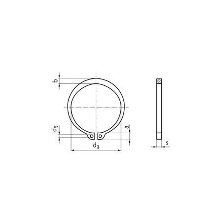 Madler - Retaining ring DIN 471 7mm stainless steel 1.4122 Attention: Reduced elasticity and modified mechanical properties compared to spring steel! - 61799407