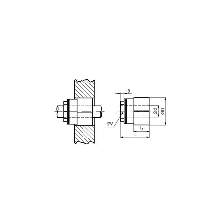 Madler - Locking assembly TT bore 8mm size 8-20 - 61550108