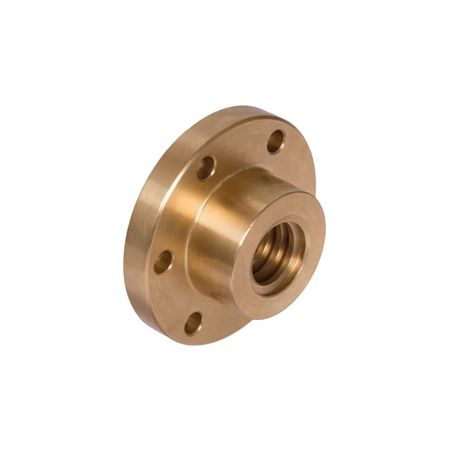 Madler - Ready-to-install flange nut Tr.20 x 4 single-start left material red brass - 64477420