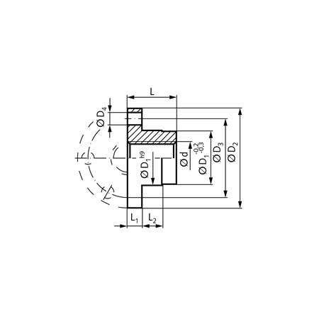 Madler - Ready-to install flange nut EFM long Tr.36x6 right hand material red brass - 64477536