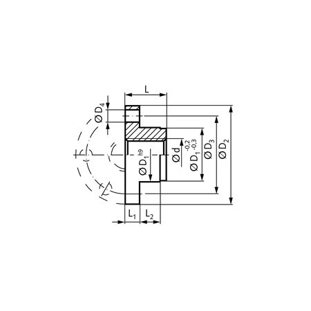 Madler - Ready-to-install flange nut Tr. 24 x 10 P5 double-thread right hand material red brass - 64577124